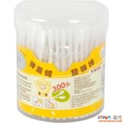 日康弹盖螺旋纸轴棉棒300头 纸轴棉棒 新生儿宝宝耳鼻清洁棉 
